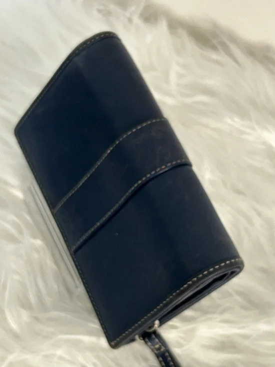 Coach Legacy Blue Leather Wallet USA vintage Clutch Y2K - Picture 7 of 12